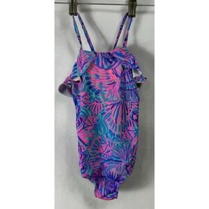 Lilly Pulitzer Kids Toddler Blue Purple One-Piece Swimsuit Size 3T